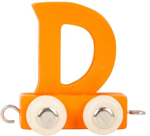 Small Foot Holz-Buchstabenzug orange D Spielzeug Eisenbahnset