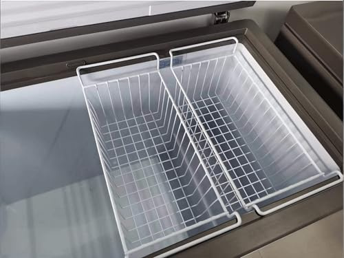 HMBEST Freezer Organizer Bins for Chest Freezer Refrigerator Basket Storage Rack Bins Deep Freezer Metal Wire Baskets 2Pcs Height 20cm, width 22cm,58cm