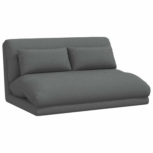 vidaXL Verstellbarer Fußsessel Dunkelgrau Stoff, Verstellbarer Relaxstuhl, moderner Sitz, perfekt fürs Wohnzimmer, platzsparendes Design