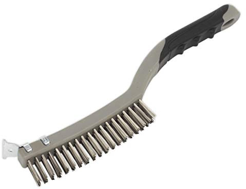 Sealey Wb105 Wire Brush with Stainless Steel Fill and Scraper