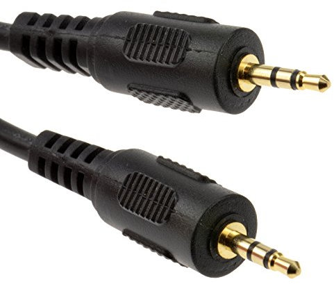 2,5 mm Oro Estéreo Conector Jack a 2,5 mm Conector Jack Audio Cable Cable 5 m [5 metros/5m]