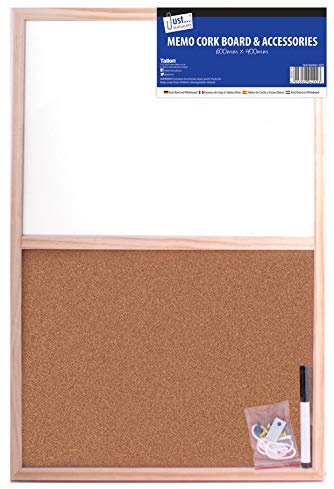 Tallon Just Stationery 400x600mm Split White/Cork Board