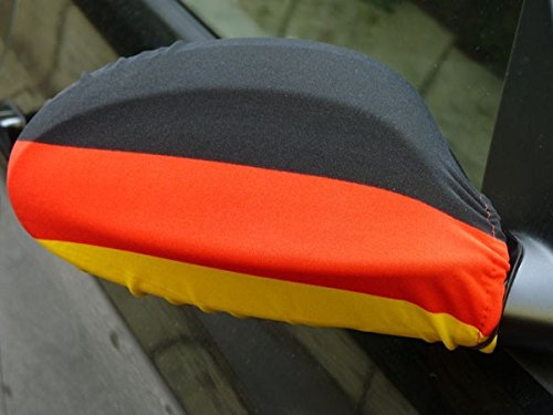 Alsino Deutschland Fanartikel Fan-Artikel Fußball WM WM Hut Brille Perücke Fahne, Modell wählen:2 Stk Autospiegelüberzug
