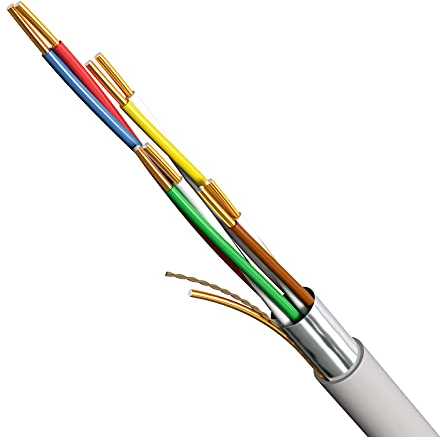 HB-DIGITAL Cable telefónico de 50 m, 4 x 2 x 0,6 J-Y(ST) Y JYSTY 8 núcleos, línea telefónica