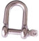 Merriway BH04990 (2 Pcs) D-Shackle, 316 Marine Grade M4, Stainless Steel Finish - Pack of 2 Pieces