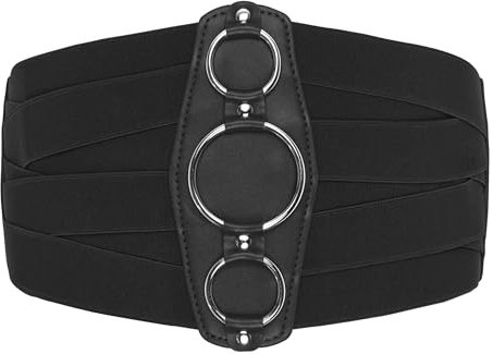 BlackButterfly 7 Zoll Breit Gitter Korsett Elastische Taillengürtel (Schwarz, XXL)