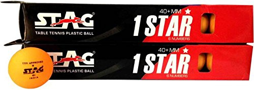 Hirsch One Star Kunststoff Tisch Ping Pong Ball – Größe: Standard (12 Stück, orange)