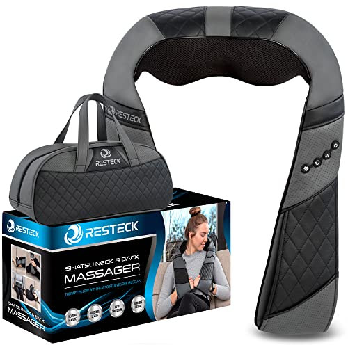 Appareil de massage chauffant pour le cou et le dos – coussin pour pétrir les tissus profonds 3D - massage Shiatsu pour le corps – soulage les douleurs musculaires – pour bureau, maison et voiture