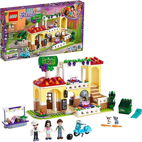 LEGO Friends - Restaurante de Heartlake City Nuevo juguete de construcción de Edificio con mini muñecas, incluye Scooter de juguete (41379)