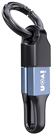 gofidin Porte-clés ultra court câble de données USB 3,1 A Max Câble de charge rapide Micro Type-C vers USB A Cordon de chargeur de téléphone pour smartphone tablette