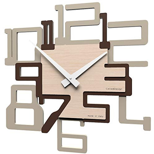 CalleaDesign - Moderne Wanduhr BGKron - Gekalkt Eiche