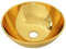 vidaXL Waschbecken Aufsatzwaschbecken Waschtisch Waschplatz Handwaschbecken Waschschale Aufsatzbecken Becken Badezimmer 28x10cm Keramik Golden