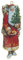 IB Laursen - Christbaumschmuck - Weihnachtsmann mit Obst in der Hand - Metall - 16,5 x 4,7 cm