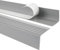 Nez de marche profilé d'escalier, PVC, adhésif et antidérapant, gris, 50x42, 100cm, RGP