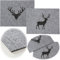 LS-LebenStil 2X Tischset Platzset Hirsch Filz Grau Rechteckig Platzdeckchen Platzmatte Motiv
