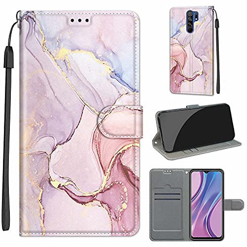 TOMYOU Etui Coque pour Xiaomi Redmi 9, Protection Etui Housse Premium en Cuir PU, avec Fermeture Magnétique Compatible pour Xiaomi Redmi 9 (6,53 Pouces)