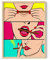 Pop Art und Trippy Poster von Haus and Hues | Vintage-Drucke, Dope-Poster, College-Schlafsaal-Dekoration, Hippie-Raumdekoration, Andy Warhol-Druck, coole Poster (beige gerahmt, 30.5 x 40.6 cm)