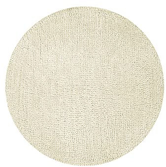 OLIVO.shop | GALAXY - Tappeto bagno rotondo antiscivolo in cotone e microfibra a pelo corto. Assorbente, soffice e lavabile in lavatrice, vari colori e misure (BIANCO, 55 CM)