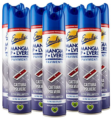 8 x Emulsio-Pulver, antistatisch, fängt Staub und ultra-glänzend, 8 Sprühflaschen à 300 ml