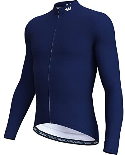 Wulibike Radtrikot Herren Langarm - Rennrad Trikot Herren Reißverschluss mit Taschen, Frühling Herbst Atmungsaktiv feuchtigkeitsaufnahm Radtrikot