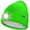 ATNKE LED Mütze mit Licht,Wiederaufladbare USB 4 LED Beleuchtete Laufmütze Extrem Heller Lampe Winter Warme Gefüttertes Fleece Stricken Mütze für Herren und Damen Geschenke/Fluorescent Green
