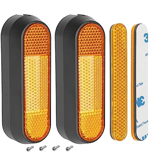 Natcoo E Scooter Reflektor, Rad Seitenabdeckung Reflektoren, Reflektierende Seitenabdeckung für Ninebot Max G30 Serie, Zubehör für Ninebot Max Scooter