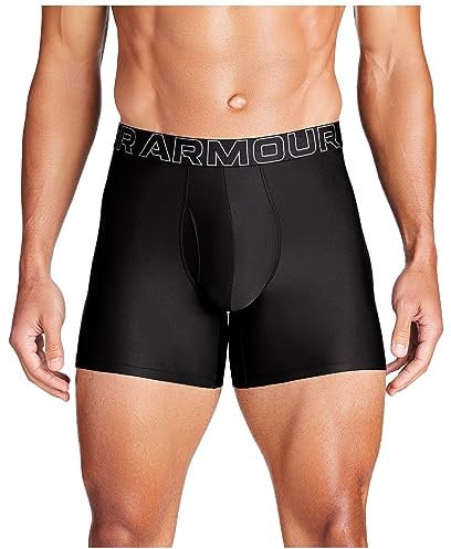 Under Armour Herren Tech Boxerjock, 15,2 cm, 2er Boxershorts, Black Solid-Core 3er-Pack, L