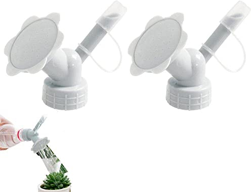 Dinntty Waterer Sprinkler Dual Head Flasche Gießtülle Kunststoff Tragbare Bewässerungsdüse für Home Office Garden