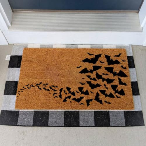 Ecosides Bat Doormat, Bat Door Mat, Doormat, Funny Doormat, Spooky Doormat, Halloween Door Mat, Halloween Home Decor