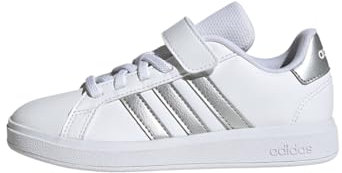 adidas Grand Court 2.0 Shoes Children, Zapatillas Unisex niños, Cloud White Matte Silver Cloud White, 28 EU