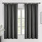 MIULEE Verdunklungsvorhänge mit Kräuselband Grau Vorhänge Blickdicht 2er Set 140x175 cm Modern Gardinen Abdunkelnde Vorhang Kurz Fenster Vorhänge Wohnzimmer Schlafzimmer Fenster Gardine Verdunkelung