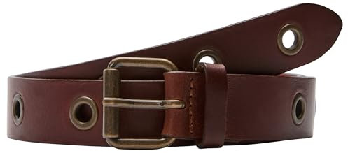 s.Oliver Damen 2152961 Ledergürtel, 8736 Braun, 100