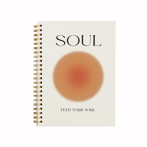 QUICQOD Aura Soul inspirierende Notizbücher, Füttern Sie Ihre Seele, ästhetisches, positives spirituelles Tagebuch, Tagebuch, Notizbücher für Frauen, Teenager, Mädchen, Freunde, Hardcover,