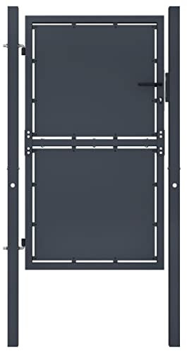 Home outdoor OthersGarden Gate Steel 100x200 cm Anthracite