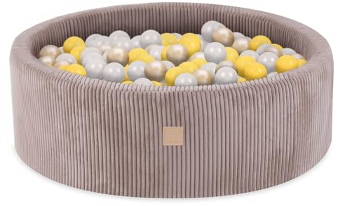MISIOO Piscine Bebe 90x30cm avec 200 Boules - Piscine a Balle pour Bébé et Enfant - Piscine Enfant de Haute Qualité pour Jeu et Développement - Lavable