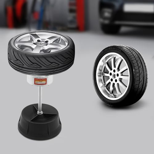 LUNICASHA Equilibreuse de pneus professionnelle - Appareil d'équilibrage portable pour voiture, camion, camionnette, vélo - Argenté + noir