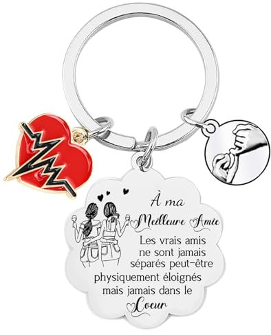 JRZDFXS Cadeau Meilleure Amie Femme Porte Clef Original Pour Une Amie - Anniversaire, Noël (5)