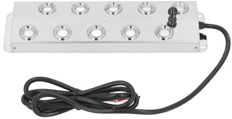 Generador de Niebla Ultrasónica, Nebulizador de Estanque de 10 Cabezales 4500 Ml/H, DC45-48 V 1,5 M de Longitud de Cable IP67 Nebulizador de Fuente de Estanque de Agua