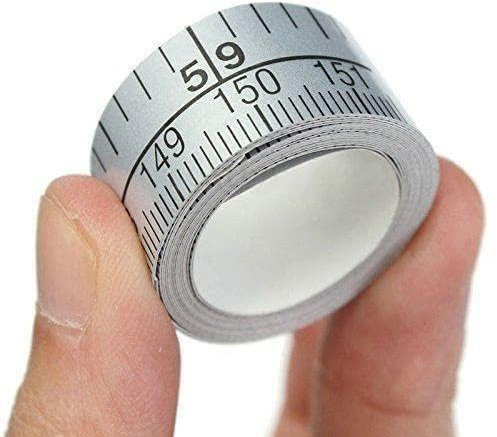 Mètre ruban adhésif en vinyle de 150 cm - Résistant à l'usure - Échelle M3 x 3 - Antirouille et adhésif - Adhésif pour coller, coller de gauche à droite et mesures