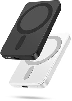 Miady Powerbank für Magsafe, 5000mAh kabelloses magnetisches Ladegerät | ultradünner tragbarer externer Akku für den Notfall, Flugtauglich & Reise-Essential für iPhone 17/16/15/14/13/12 Serie