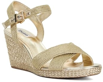Dune London Ladies KOLDEN Metallic Braided Wedge Sandals Size UK 3 Wedges