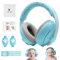 HyAdierTech Casque Anti Bruit Bébé 2-en-1, Casque Anti bruit bebe Voyage, Réglable et Confortable Protection Auditive pour Moins de 48 Mois, pour Voyages, Feux d'artifice, Spectacles (bleu)