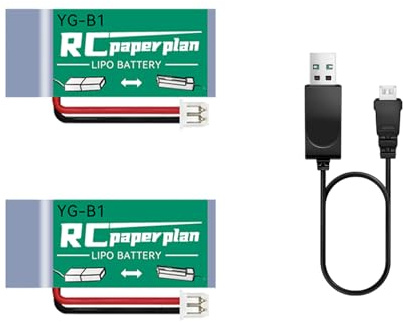 HAWK'S WORK 2X 3,7V 150mAh LiPo für RC-Spielzeug & -Modell (PH1,25) | Lithium-Polymer-Akku, stabile Spannung, kompakt & leicht, zuverlässige Leistung für Mini-RC-Modelle