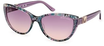 GUESS by Marciano GM00011 83Z Sonnenbrille, Violett/Havanna/Glänzend Lila, Hellviolett/Havanna/Lila glänzend, 58/17/140, Damen, Sunglasses