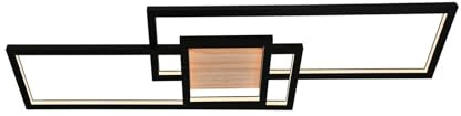Lindby LED Deckenleuchte Emiljan dimmbar (Modern) in Schwarz aus Metall (3 flammig,) - Lampe Deckenlampe Wohnzimmerleuchte
