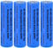 4 Pack Piles Rechargeables 3.7V Ni-MH, 3500mAh NiMH Tête Plate Rechargeables Batterie pour Lampe Frontale LED,Télécommande,Mini Ventilateurs,Phare,Taille: 18mm * 65mm/0.7 * 2.55inch(Largeur*Hauteur)