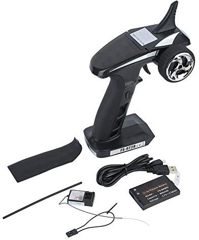 Pilipane Flysky FS GT2B 2,4G 3Ch LED -Senderempfänger hoher Empfindlichkeit Anti -Jamming -Fernbedienung für RC -Autos Boote schwarz 158 mm