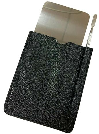 BESTYASH 1 Set Palette per Miscelazione Inossidabile con Astuccio e Bastoncino per Manicure e Compatte