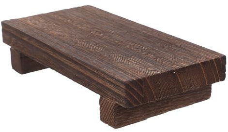 Abaodam Plateau Décoratif Bois sur Pied pour Plantes Savon Bougies Intérieur Salon Salle De Bain Étagère De Bureau Accessoire De Comptoir