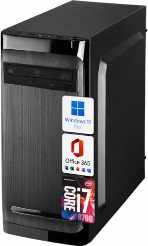 PC Fisso Desktop NUOVO pronto all'uso • Intel core i7-6700 • 32GB RAM DDR4 • 512 GB SSD • Windows 11 Pro • Office 365 • WiFi • DVD